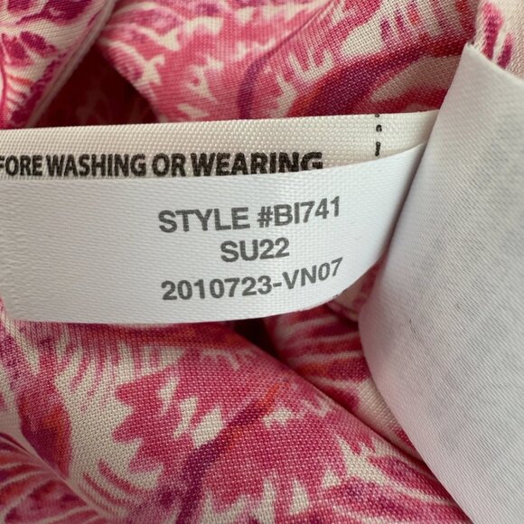 J. Crew Silky Flare Slip Skirt Pink Dandelion Swirl Sz S Trumpet‎ Midi Coquette - Picture 13 of 16